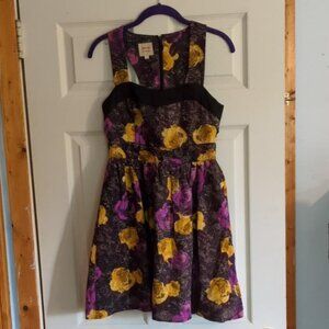 Anthropologie Twinkle by Wenlan Silken Trellis Dress Sz 2 Sundress Floral Femini